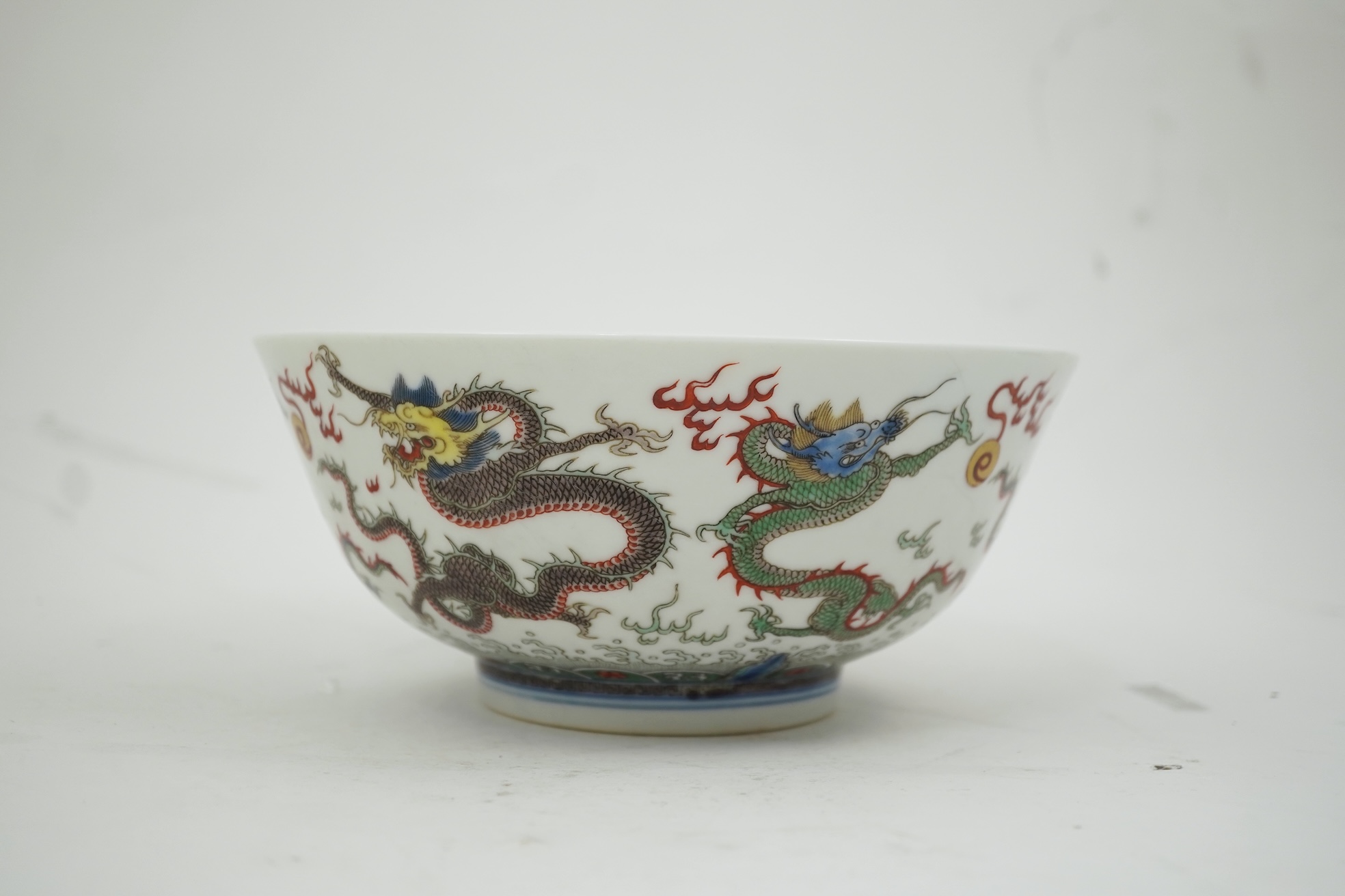 A Chinese enamelled porcelain 'dragon' bowl, Republic period